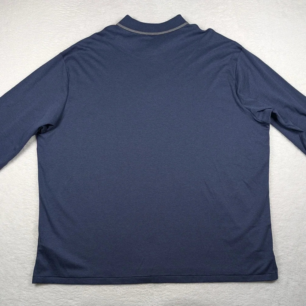Polo Ralph Lauren Polo Shirt Mens 4XB Navy Long‎ Sleeve Tipped Collar Pony NEW